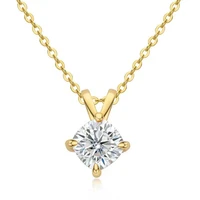 trendy 925 sterling silver 1ct d color vvs1 cushion cut moissanite necklace for women jewelry pass diamond tester with gra gift