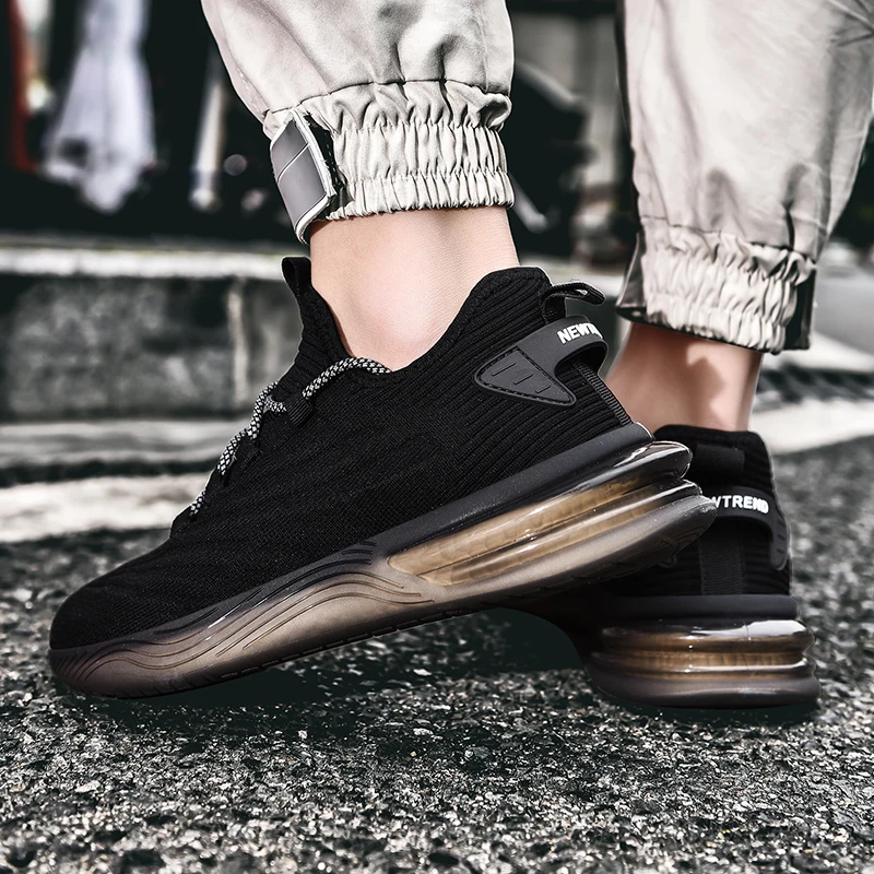 

Korean Version Men's Running Shoes Popcorn Air Breathable Casual Sports Running Shoes Lightweight Sports Men's Shoes White Shoes