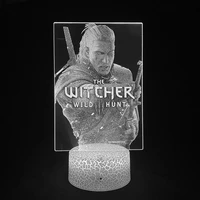 wizard 3 wild hunt game figure geralt 3d led picture lava lamp battery touch usb night lights rgb bed room table desk decoration