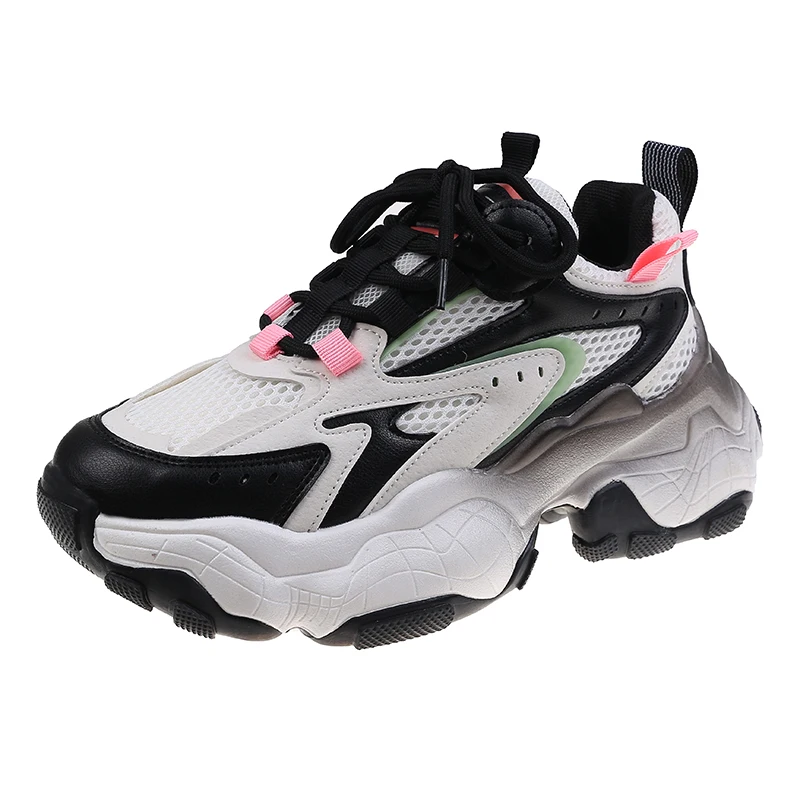 

Кроссовки женские на высокой платформе, повседневная обувь, толстая подошва, дышащие, для осени, 2021