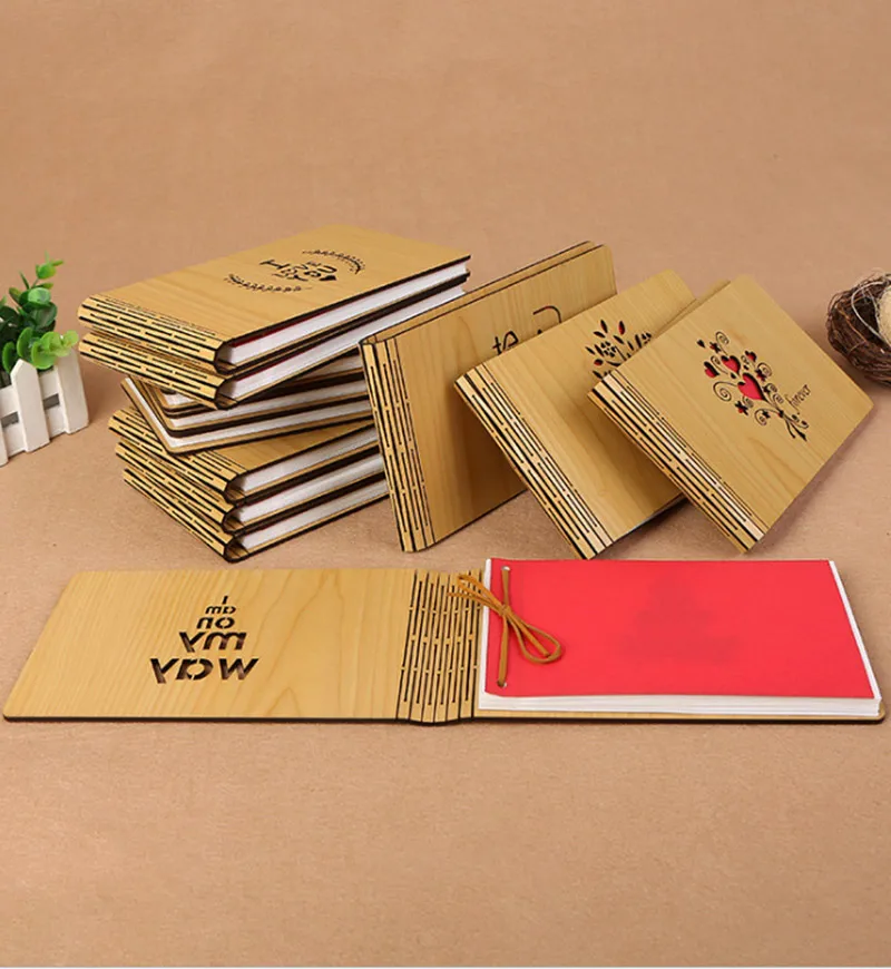 6 дюймов деревянные Interleaf фотоальбом креативный подарок Свадебная книга памяти