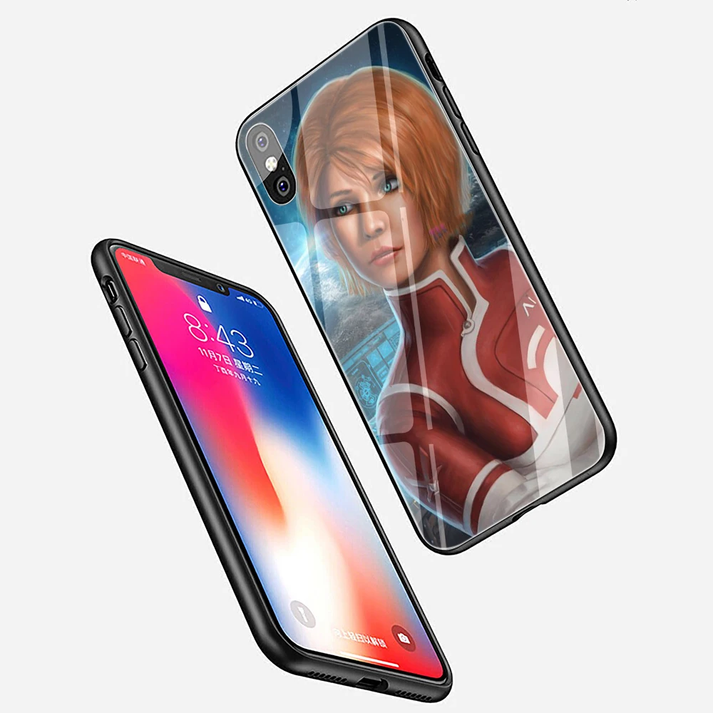EWAU 7 Mass Effect закаленное стекло чехол для телефона iPhone SE 2020 11 Pro 6 6S Plus 8 X XS XR Max|Бамперы|