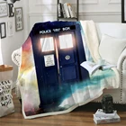 3D одеяло Doctor Who, мягкие одеяла для кровати с 3D анимацией, одеялодля зимыпокрывало на кроватьклеткуплед на кровать