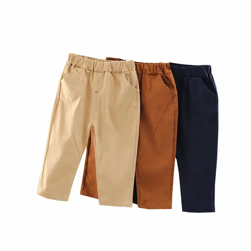 Брендовые Детские однотонные брюки модные джинсы для девочек детские длинные с