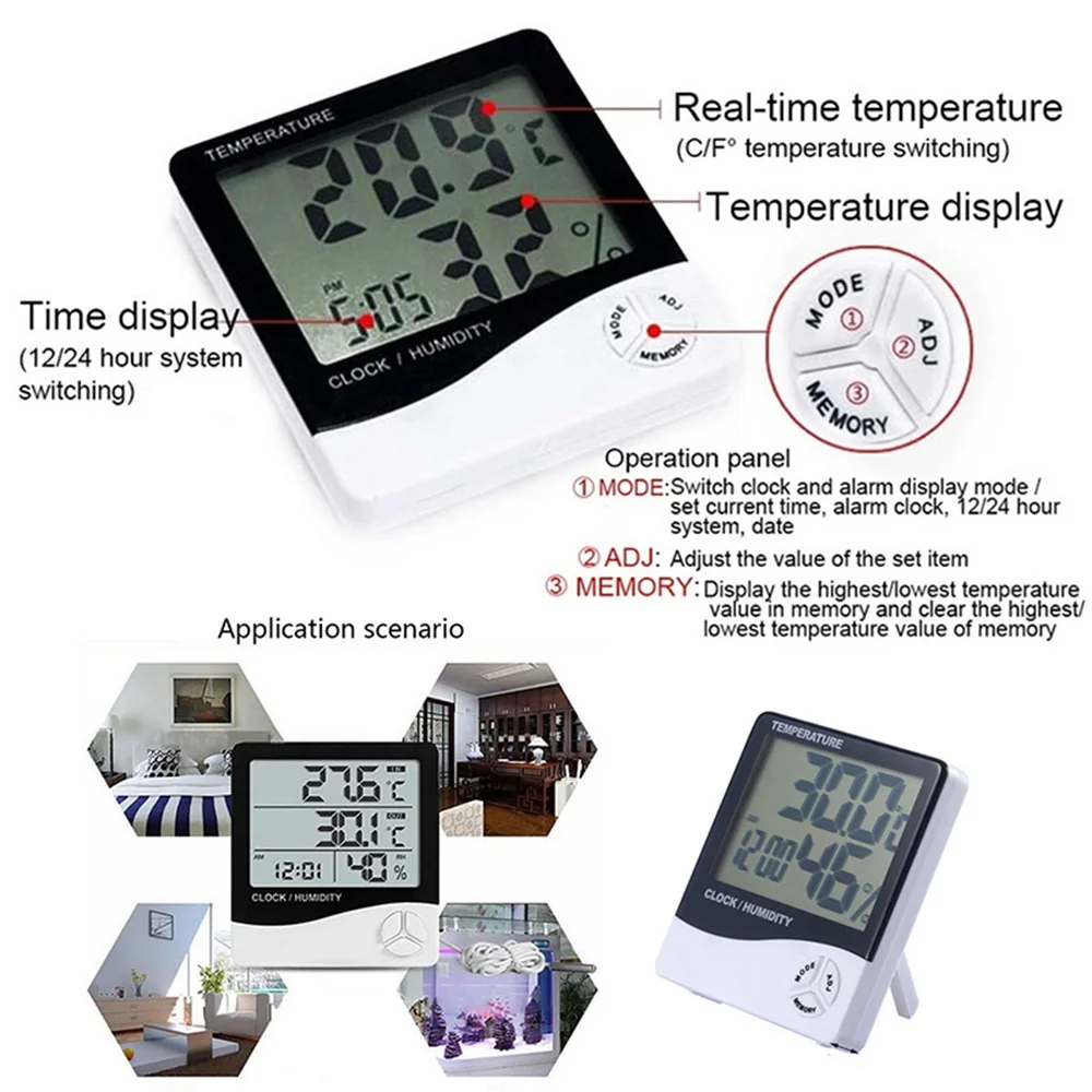 Метеостанция с термометром и гигрометром высокоточный измеритель температуры