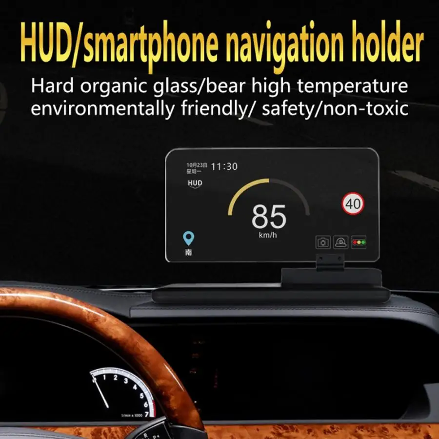 6.5in Универсальный Автомобильный держатель для телефона HUD Дисплей навигационный