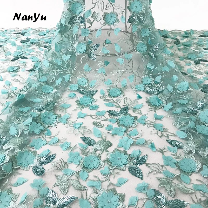 Горячая Распродажа кружевной ткани 3D цветок Лазерная резка вышивка с блестками