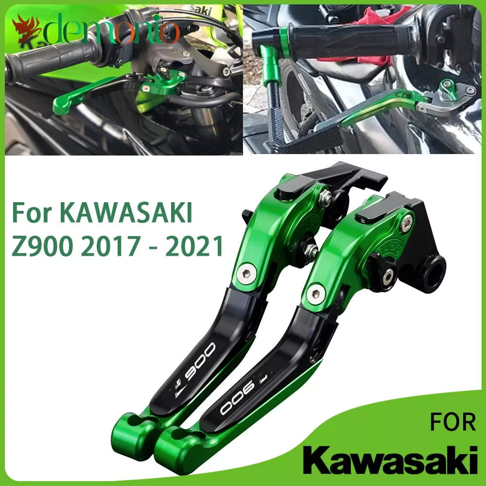 Palancas de embrague de freno de motocicleta, accesorio plegable y extensible, ajustable, CNC, Z900 para KAWASAKI, 2017, 2018, 2019, 2020, 2021, Z 900