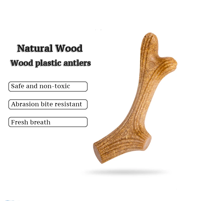 

Natural Pine Wood Durable Soft Dog Chew Toy Pet Dog Teeth Cleaning Toy Aggressive Chewers Food Toothbrush Dental Care