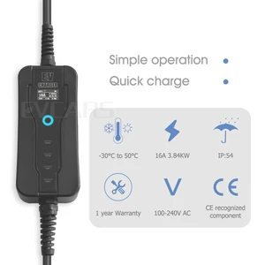 j1772 ev charger type 1 level 2 evse 16a 5m portable controlle electric car charging stations conector free global shipping