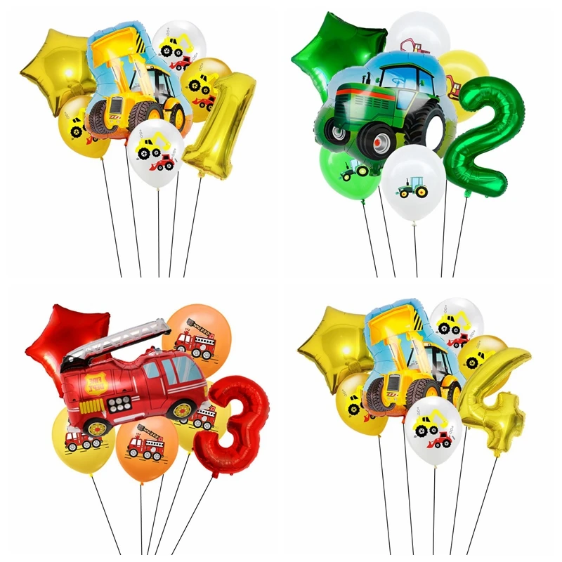 Воздушные шары из фольги для конструктора воздушные с цифрами пожарной машины 1 2