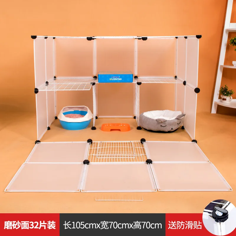 Клетка для кошек пластиковая клетка домашних собак домик двойная кошачий забор с