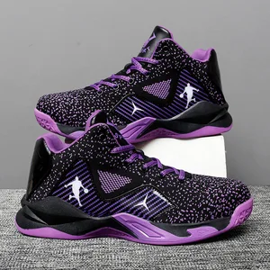 Высокие баскетбольные кроссовки для мужчин и женщин, светильник дышащие, амортизирующие, Спортивная Уличная обувь