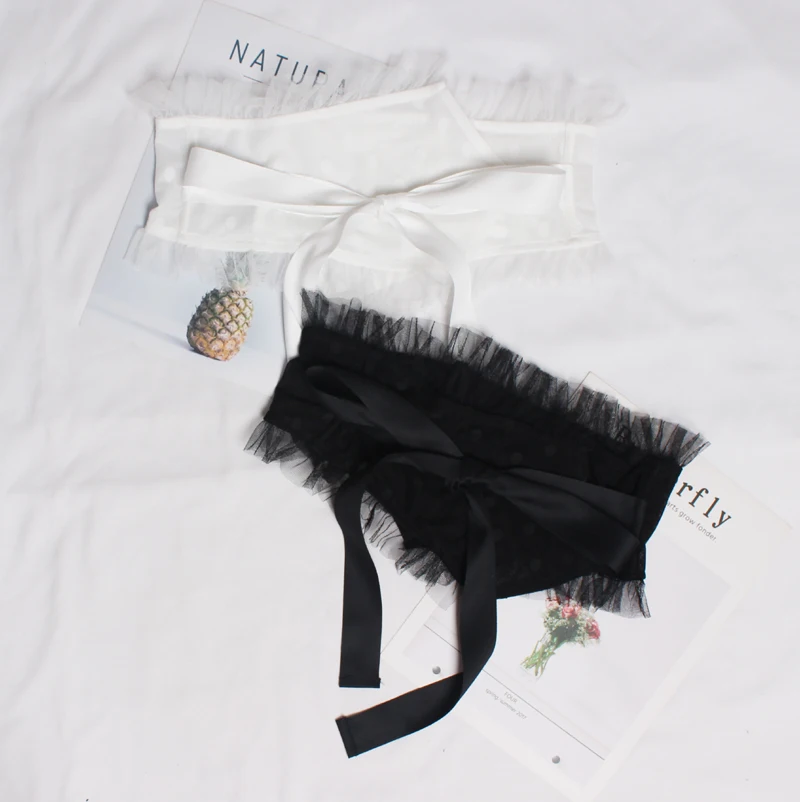 

SeeBeautiful New Fashion Spring 2021 Long Lace-up Belts Printed Lace Yarn Exceed Width Girdle Women Y699