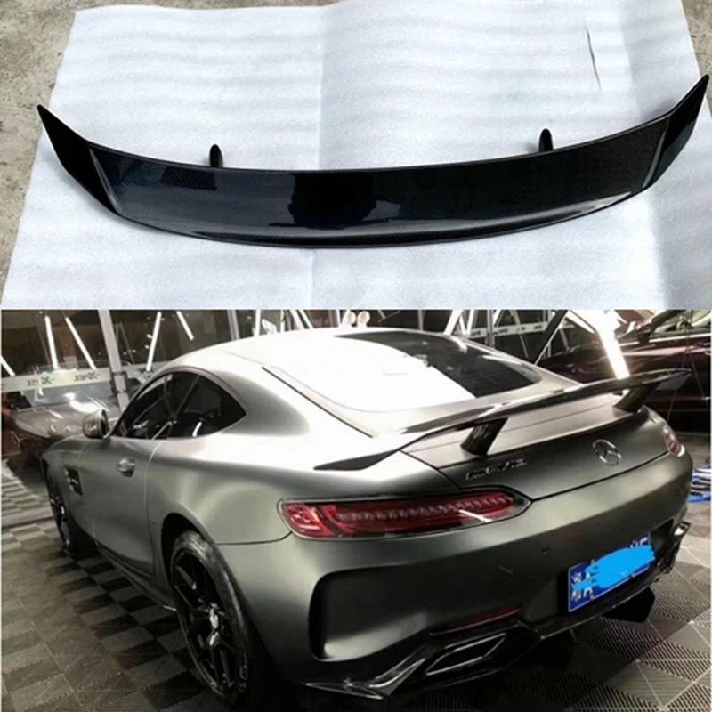 Universal Style For Mercedes Benz AMG GT Style Carbon Fiber Rear Spoiler Wing Trunk Cover Car Styling