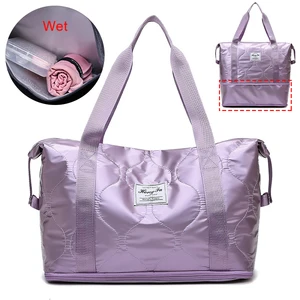 Женская спортивная сумка для фитнеса, большая, сухая, влажная, комбинированная, для йоги, Blosa, для женщин, водонепроницаемая, с эффектом потертости, для путешествий, для улицы, повседневная сумка-тоут