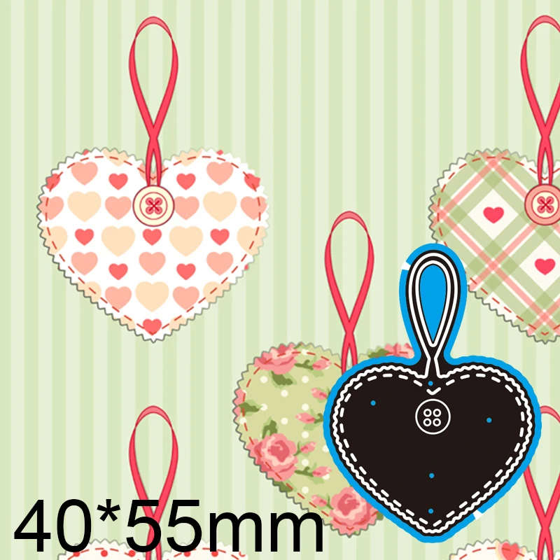 

Metal Cutting Dies Heart-shape Ornaments New Scrapbook paper decoration template Embossing DIY Paper Card Craft 40*55mm