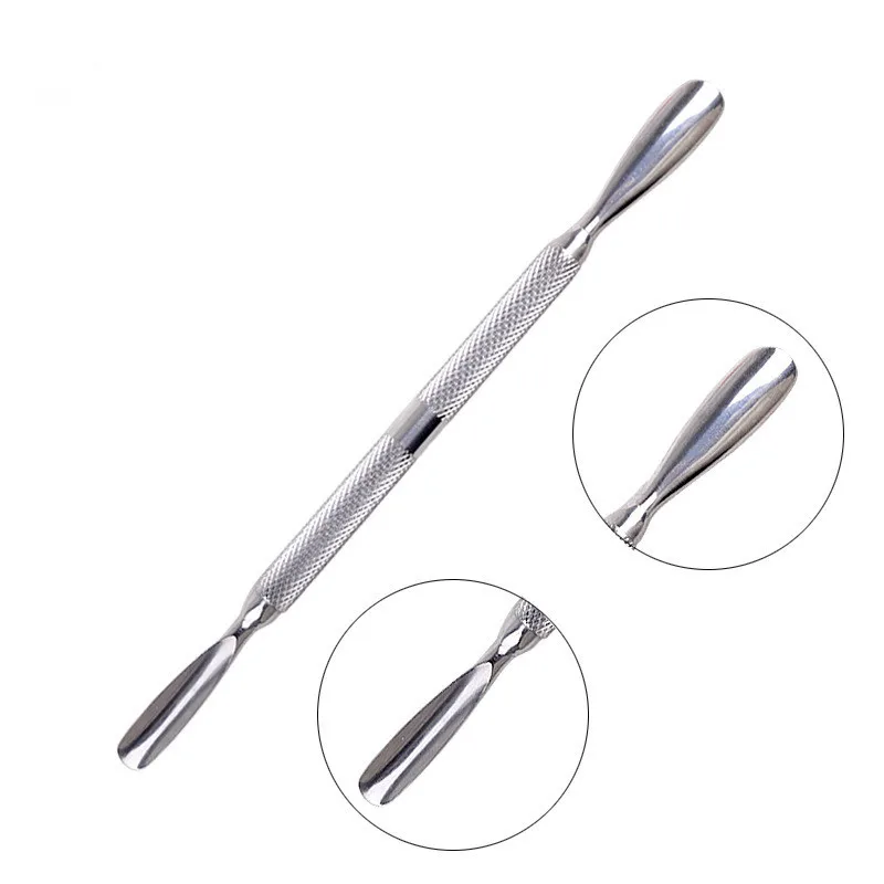 

Double Sided Nail Cuticle Pusher Finger Dead Skin Remover Stainless Steel Cleaner Nail Art Pedicure Tool