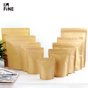 5 шт., упаковка из крафт-бумаги разных размеров, сумка на молнии, внутренняя алюминиевая фольга, упаковка для пищевых продуктов, сумка для кофейных зерен