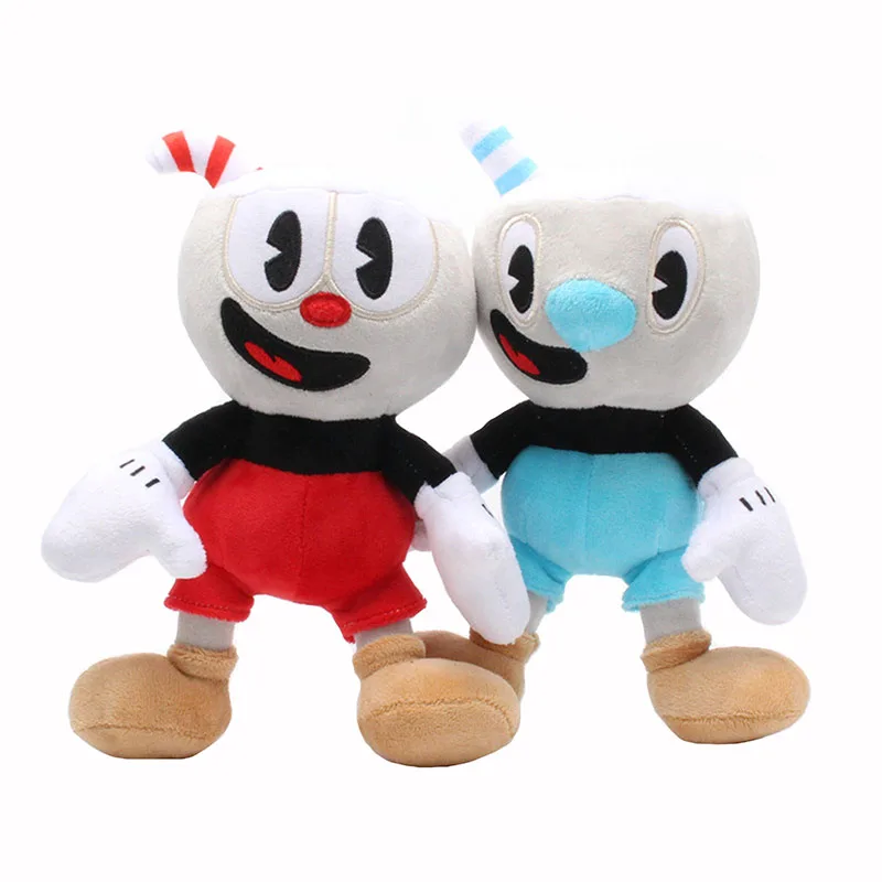 

1pc 25cm Game Cuphead Plush Toy Mugman The Devil Legendary Chalice Plush Doll Soft Stuffed Peluche for Children Christmas Gifts