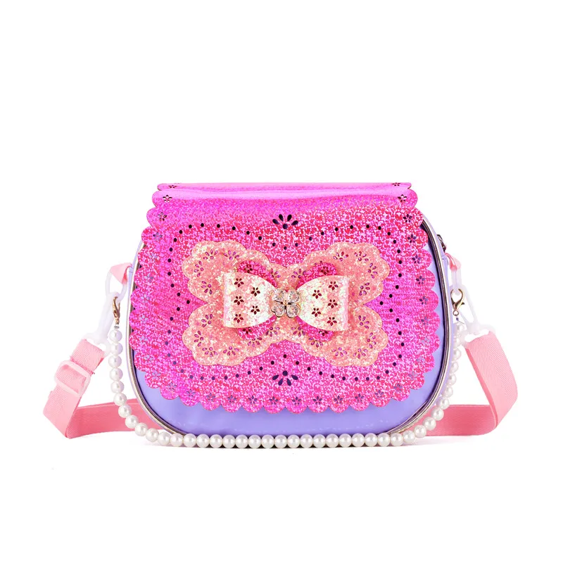 3Pcs/set Children School Bags Waterproof Girls Purple Princess Trolley Backpack Removable Kids Wheel Bag Travel Luggage Mochilas