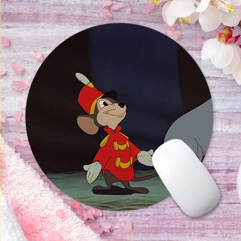 

Your Own Mats Disney Dumbo Timothy Q. Mouse round Mouse pad PC Computer mat gaming Mousepad Rug For PC Laptop Notebook