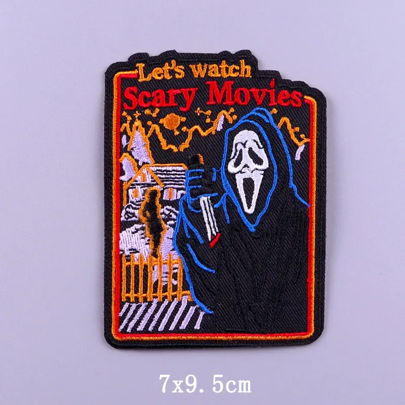 Animal Skull Punk Embroidered Patches for Clothing Iron on Stickers For Clothes Hippie DIY Stripe Jacket Rock Patch | Дом и сад