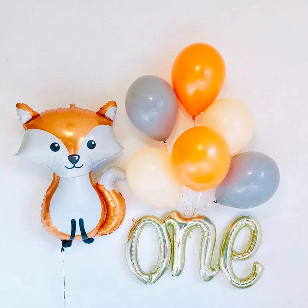 

1 set Jungle Hedgehog Fox Raccoon Cartoon Animal Aluminum Helium Balloon Birthday Decor Classic Toys Balloons Safari Party