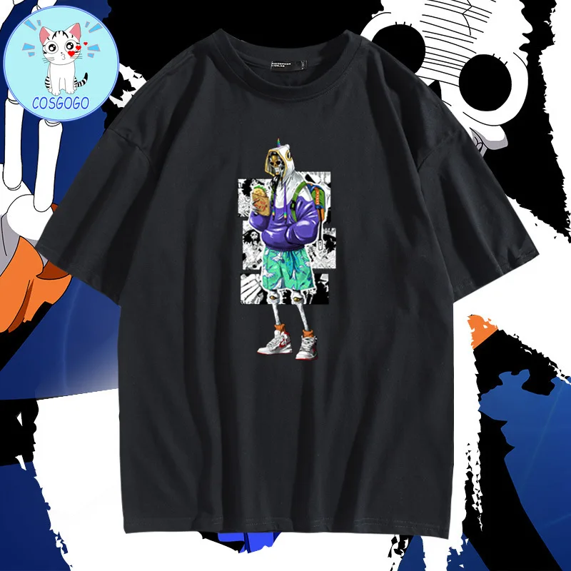 Хлопковая футболка COSGOGO с принтом Брук | Мужская одежда