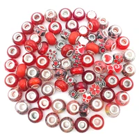 40lot european red i love momdad charms beads pendant fit brand bracelets necklaces for women diy jewelry making