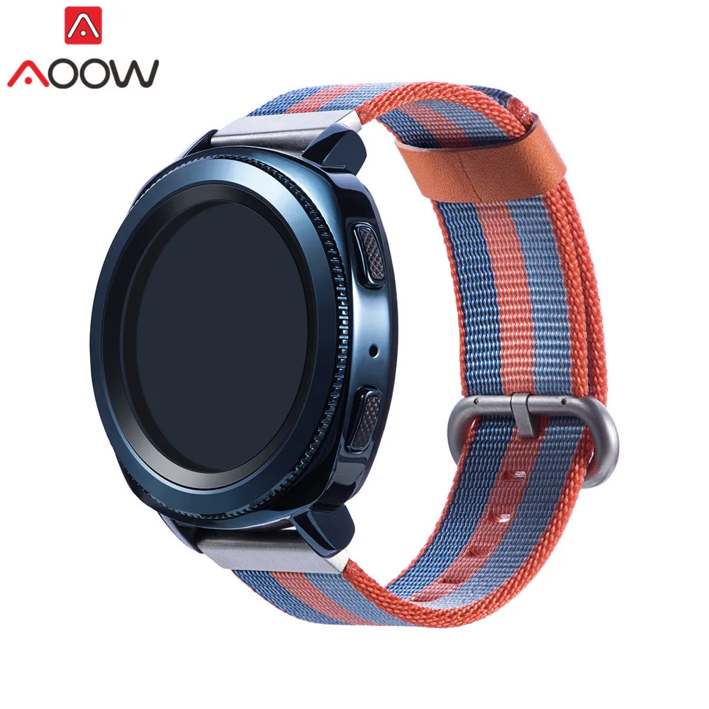 18 мм 20 мм 22 мм тканый нейлоновый ремешок для часов для samsung Galaxy Watch Active 42 мм 46 мм huawei GT Magic Huami Amazfit браслет ремешок