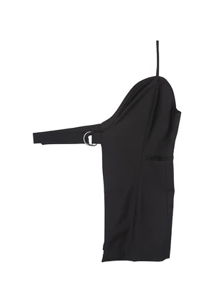 Нишевый дизайнерский темно-готический черный жилет магазин Модный женский