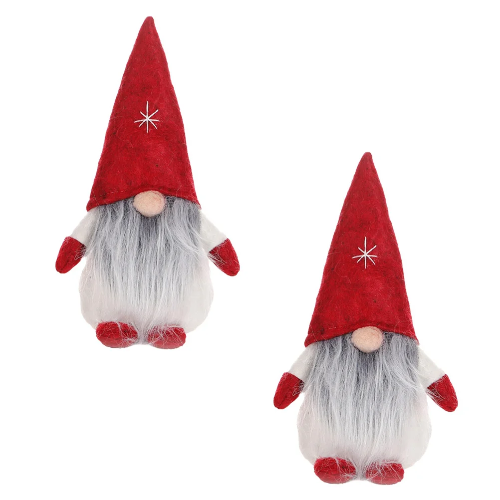 

2pcs Festival Style Gnome Dolls Festival Adornments Christmas Gnome Doll Decors