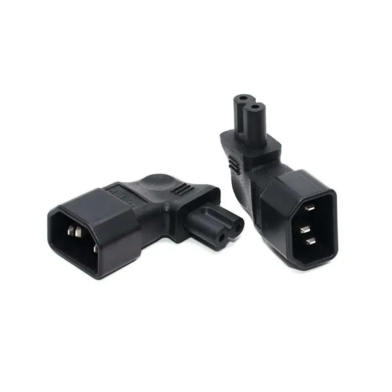 IEC 320 C14 соединитель для C7 90 градусов левый и правый угловой силовой разъем| |