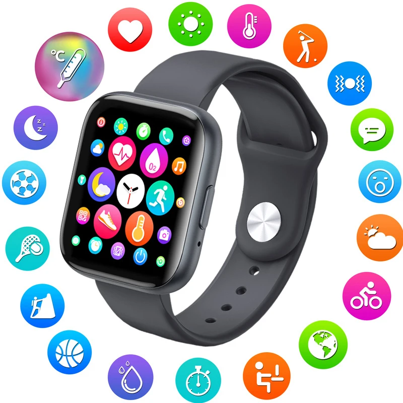 

Smart Watch For Adults Sport Fitness Heart Rate Monitor Smartwatch DIY Dial Smart Bracelet Blood Pressure Oxygen 2021