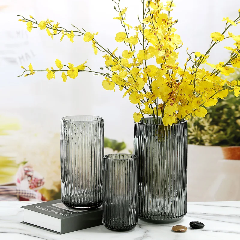 

Nordic Style Vase Glass Transparent Living Room Flower Arrangement Decorations Vases Home Decor Water Simple Creative Ornaments