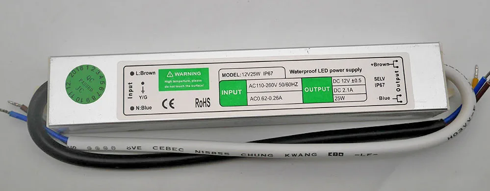 DC12V 24В 10 Вт/15 Вт/20 Вт/30 Вт/36/45 W/50 W/150 W Светодиодный Питание адаптер Водонепроницаемый IP67 Светодиодный драйвер Трансформатор для светодиодные ленты светильник
