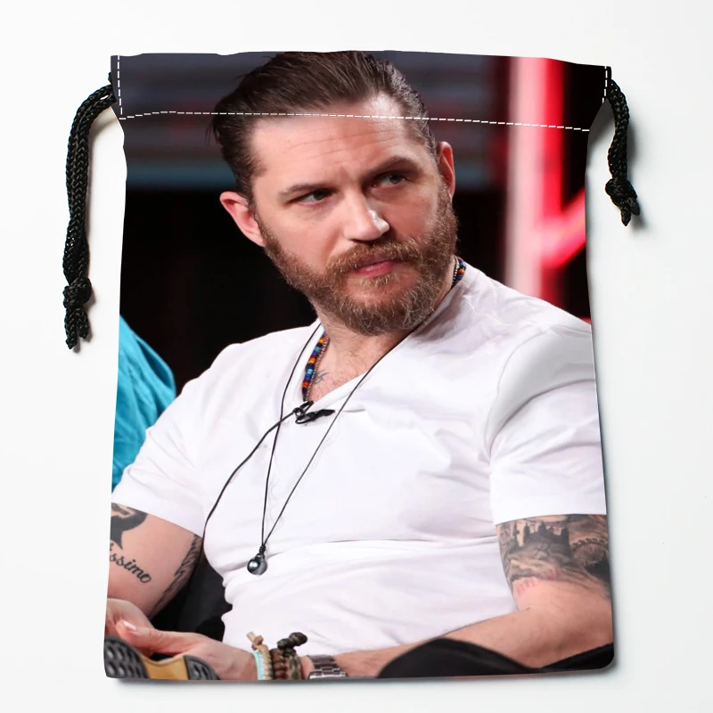 Новое поступление сумки Tom Hardy на шнурке с принтом 18X22 см мягкая атласная ткань