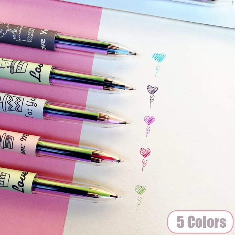 1 шт. 5 цветов в шариковые ручки милые кавайные кактус разноцветные для детей