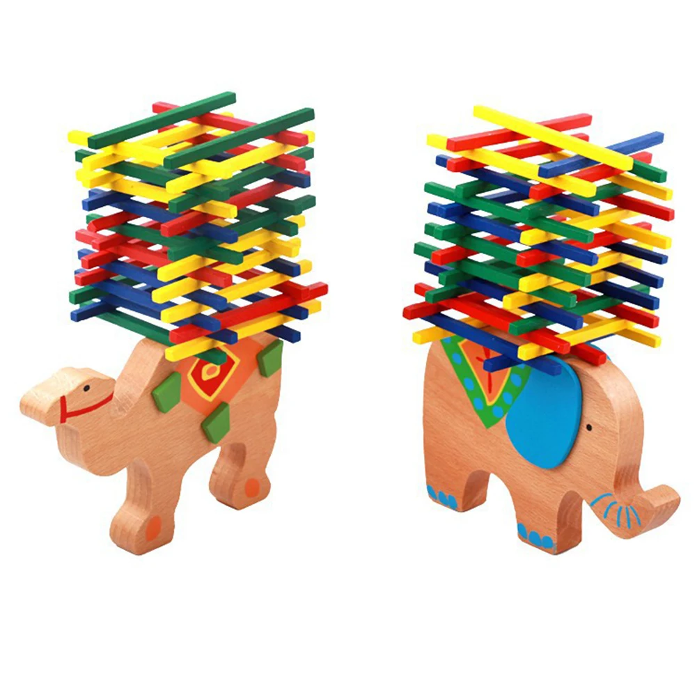 Детские деревянные образовательные Игрушка Животные балансирующие блоки