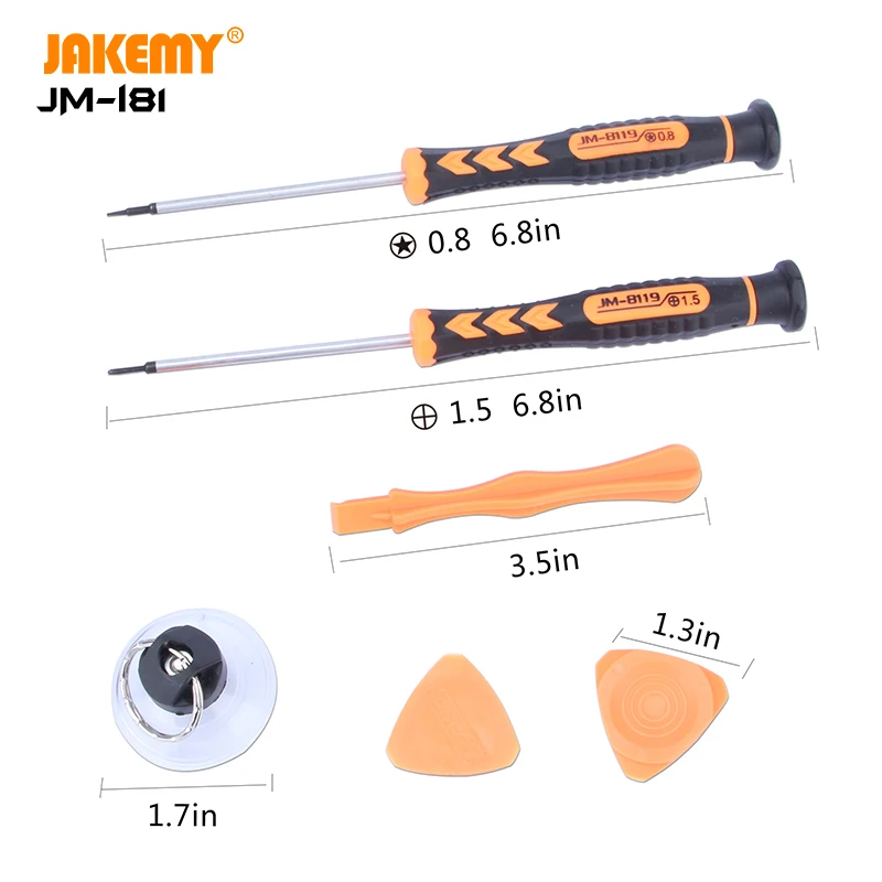 JAKEMY 7 в 1 Профессиональная мини-отвертка с присоской инструмент для ремонта DIY