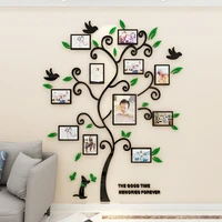 acrylic photo frame diy mirror tree wall decals 3d stereo wall stickers living room bedroom sofa room decoration painting