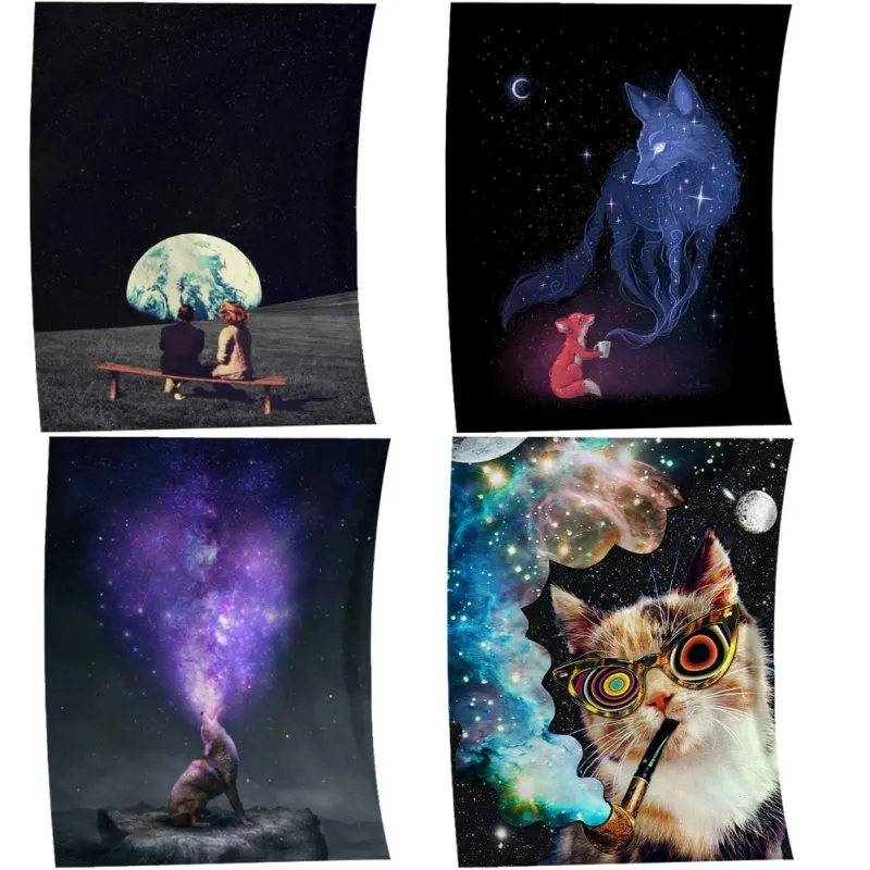 Настенный Гобелен 3D домашний декор с изображением планеты фон настенная ткань