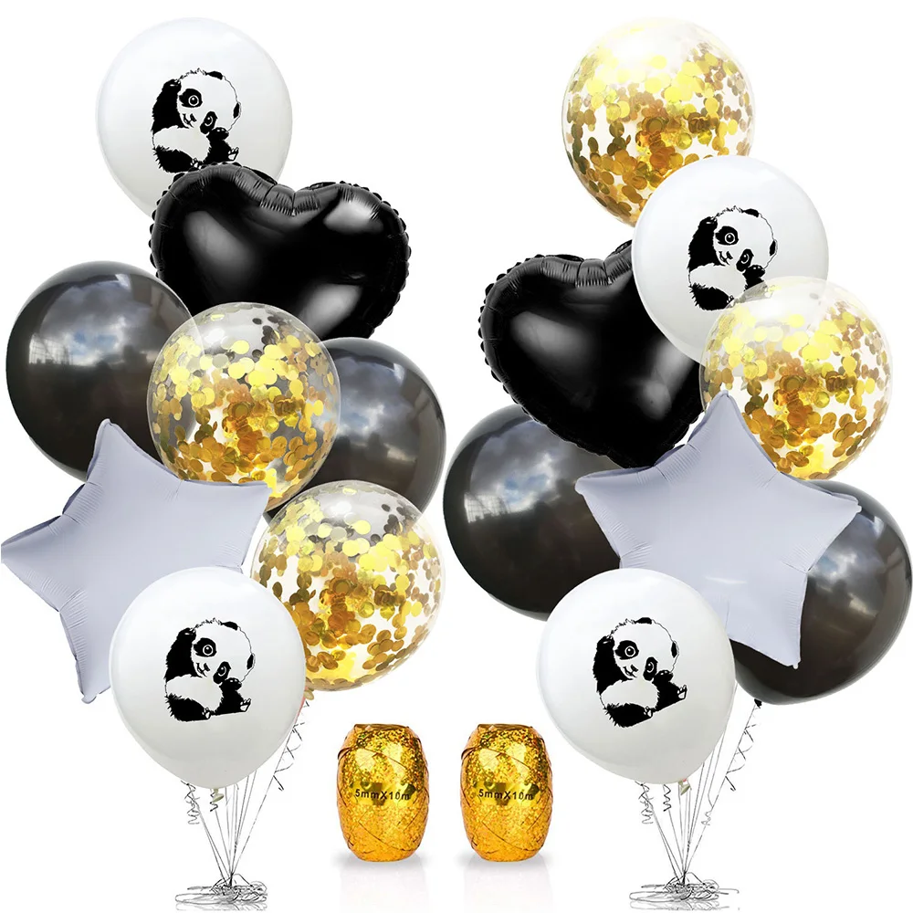 

Amawill Cute Cartoon Panda Foil Balloon Banner Kids Adults Birthday Party Decoration Latex Helium Air Baloon Baby Shower Toys
