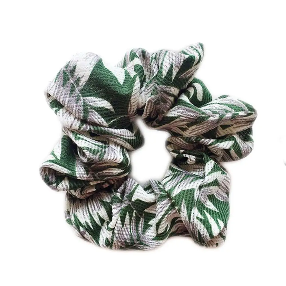 1pcs Vintage Scrunchies Lady Stretch Chiffon Scrunchie Women Elastic Hair Bands Girls Headwear Floral Hair - Цвет: 018