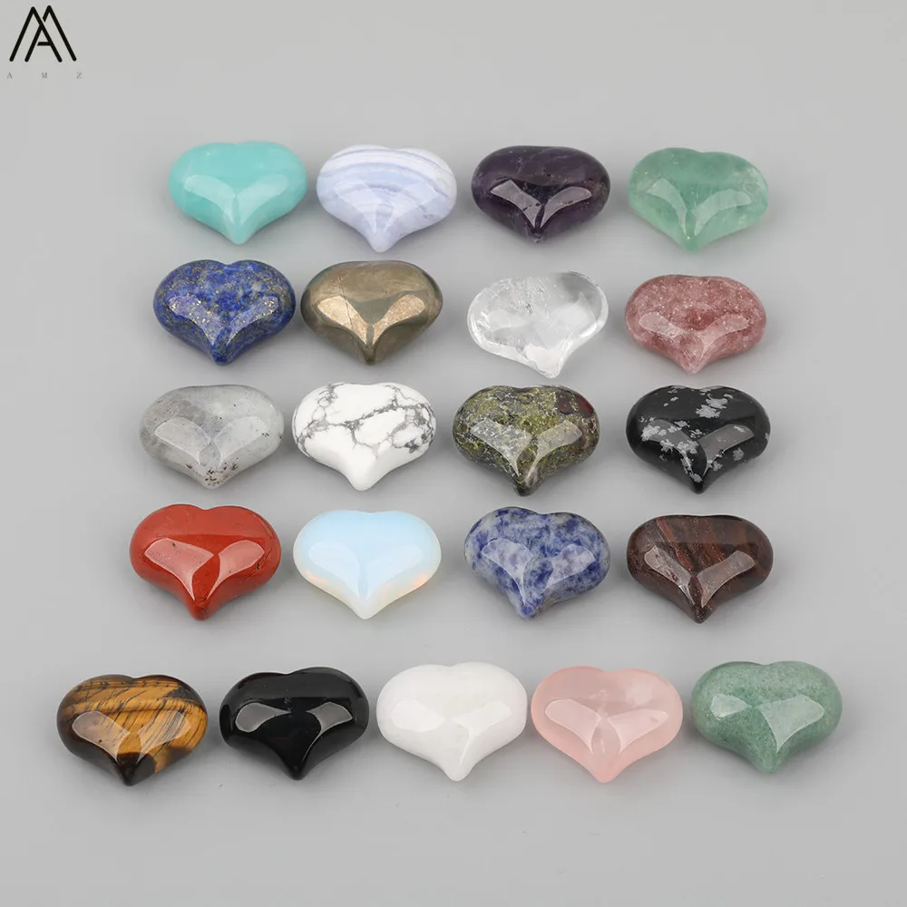 

10pcs/Lot Without Holes Natural Opal Crystals Gemstones Heart-Shape Findings For DIY Pendant Necklace Bracelet Jewelry Making