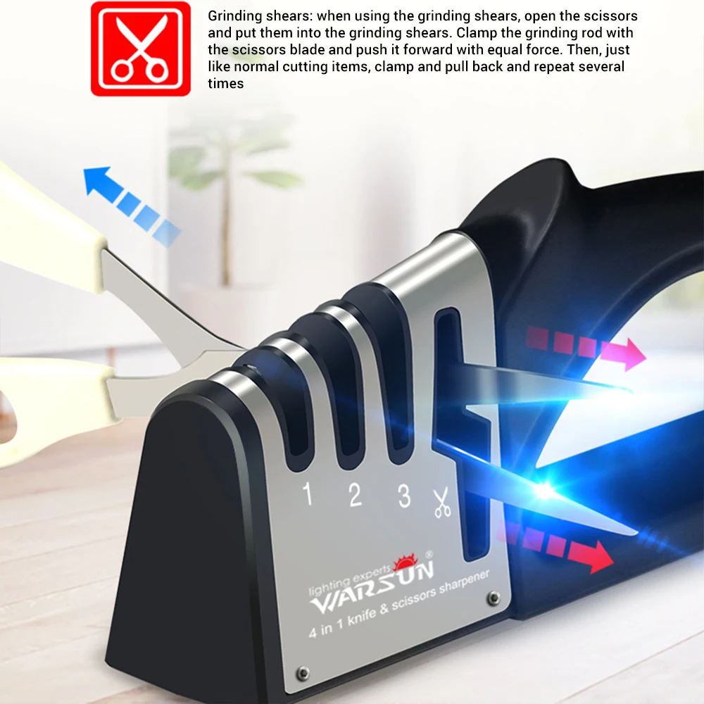 Профессиональная точилка для ножей кухонная бытовая ручная Алмазная заточка