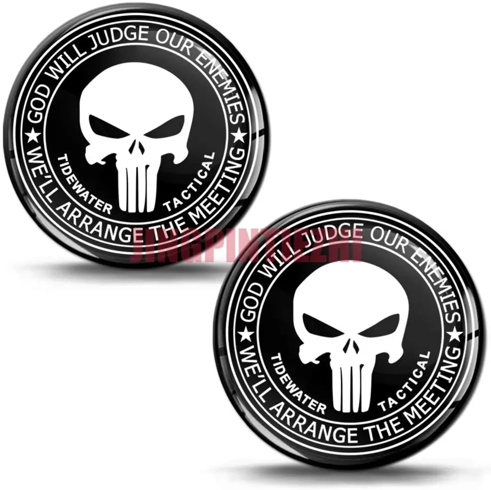 

Car Stickers Vinyl Motorcycle Decal Decoration Laptop KS 117 3D Gel Silicone Stickers Skull Car Sticker Pack of 2