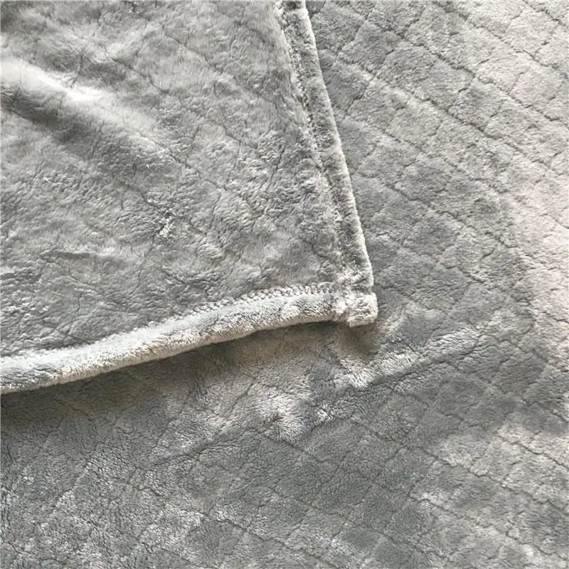 

40Winter Thickening Mechanical Wash Flannel Blanket Plaids Super Warm Soft Blankets Throw on Sofa/Travel Patchwork Solid