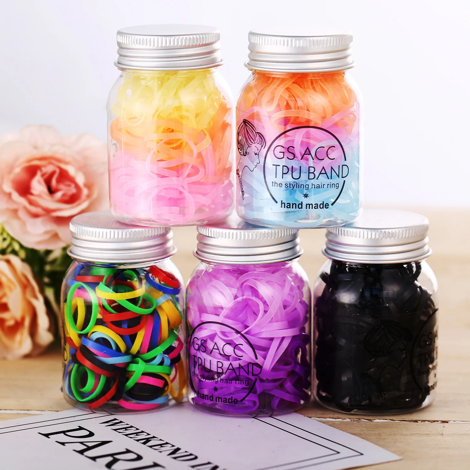 New Macaron Color Filling Disposable Rubber Band Creative Retro Simple Japanese and South Korean Style Hair |
